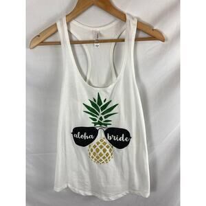 Next Level Aloha Bride Racerback Tank Size Medium